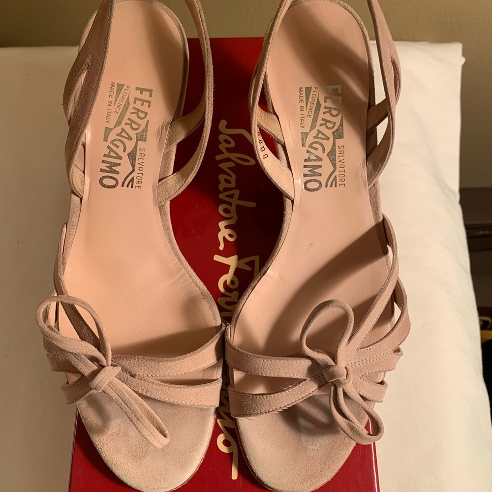 Ferragamo Suede Slingbacks